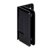 A matte black Cologne 044 series wall mount offset hinge shown from a side angle.