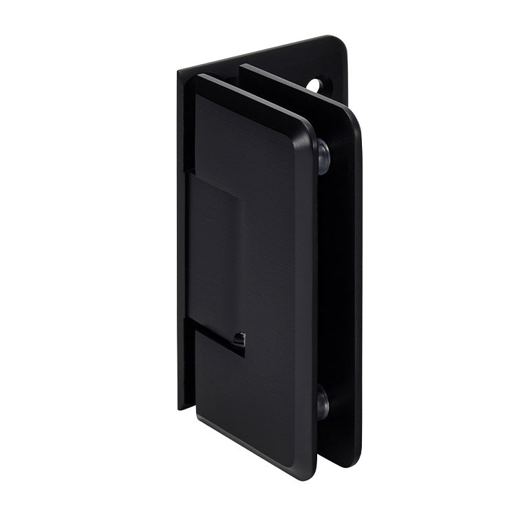 A matte black Cologne 044 series wall mount offset hinge shown from a side angle.