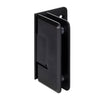 An angled view of the oil-rubbed bronze Cologne 044 series wall mount offset hinge for glass shower doors.
