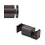 CRL Matte Black Replacement 90 Degree Accessory Kit & Bottom Guide for Colonia Sliding Shower Door System