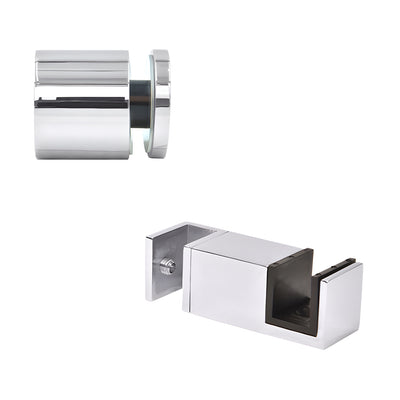 CRL Polished Stainless Steel Replacement 90 Degree Accessory Kit & Bottom Guide for Colonia Sliding Shower Door System