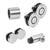CRL Brushed Stainless Steel Replacement Rollers, Fixed Panels, Wall Bracket & Stopper for Colonia Sliding Shower Door System