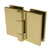 CRL Satin Brass Como Series 180°Glass-to-Glass hinge