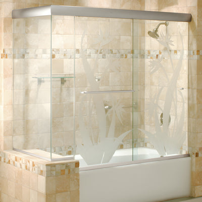 CRL Brite Anodized 60" x 60" Cottage CK Series Sliding Shower Door Kit with Clear Jambs for 3/8" Glass