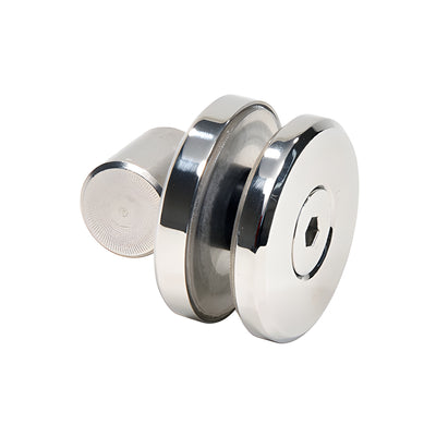 CRL Polished Stainless Replacement Fixed Panel Fitting for Crescent Series Sliding System