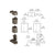 CRL Dark Bronze Offset Left Hand 0P70 Series Pivot Set