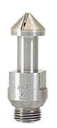 A 1-inch Belgian threaded diamond countersink bit with a conical tip for glass, marble, and granite applications.