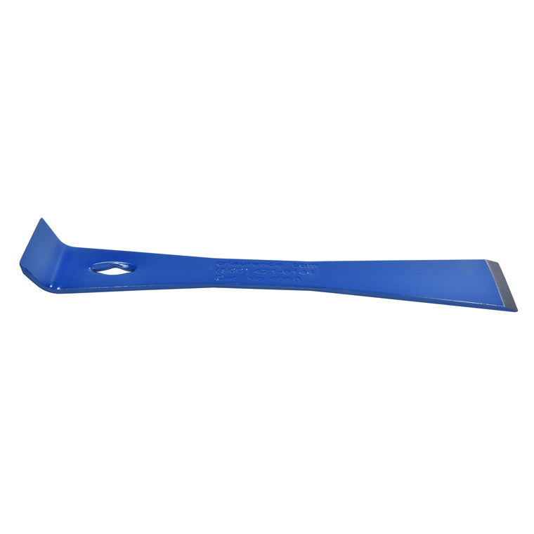 A blue CRL 10-inch scrape and pry bar shown from a side angle with a bent end.