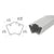 CRL Silver Metallic 100 Series 42" 135º Surface Mount Post Only