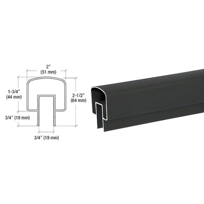 CRL Matte Black 100 Series 241" Top Rail