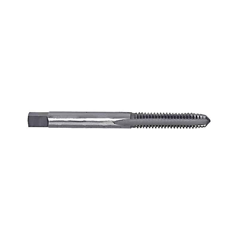 A metallic high-carbon steel CRL 12-24NC machine screw tap with a threaded cutting end and square shank.