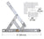 CRL 12" 4-Bar Heavy-Duty Stainless Steel Friction Hinge
