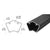 CRL Matte Black 100 Series 48" 135º Surface Mount Post Only