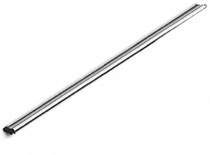 A 14-inch stainless steel squeegee channel with a black rubber blade attached.