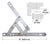 CRL 16" 4-Bar Heavy-Duty Stainless Steel Friction Hinge