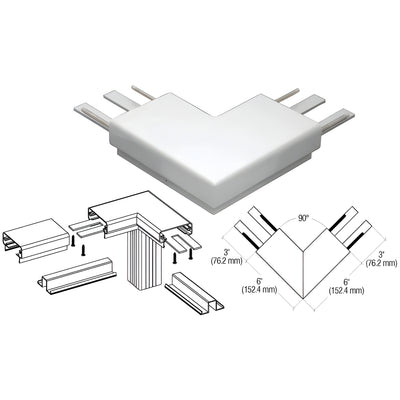 CRL Silver Metallic 200 Series Top Cap 90º Corner