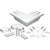 CRL Silver Metallic 200 Series Top Cap 90º Corner