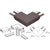 CRL Matte Bronze 200 Series Top Cap 90º Corner