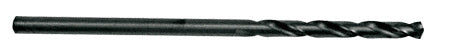 A 6-inch long steel aircraft extension drill bit with a 3/16-inch diameter and a 135-degree split point tip.