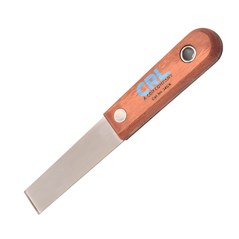 A CRL 3/4-inch stiff putty chisel knife with a metal blade and a wooden handle.
