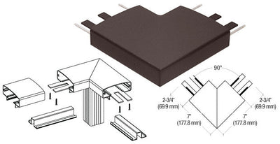CRL Matte Bronze 400 Series Top Cap 90º Corner
