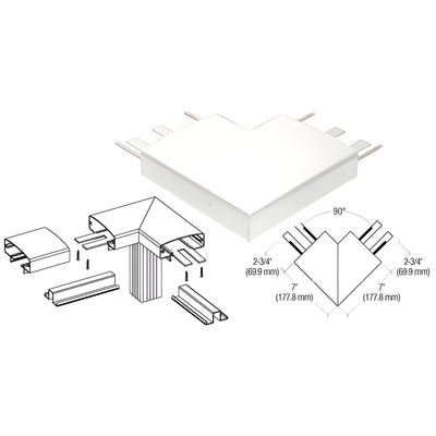 CRL Sky White 400 Series Top Cap 90º Corner