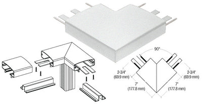CRL Metallic Silver 400 Series Top Cap 90º Corner