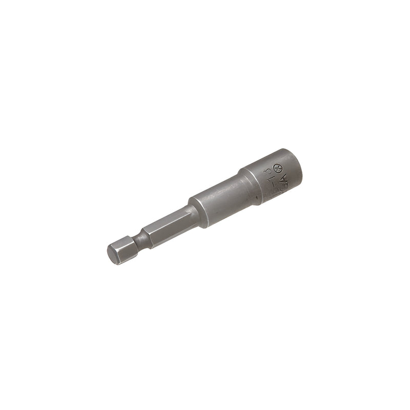 A steel 5/16"-18 hanger bolt driver bit with a hexagonal shank for use with hand or electric screwdrivers.