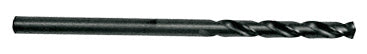 A 6-inch long steel aircraft extension drill bit with a 9/64-inch straight shank and a 135-degree split point tip.