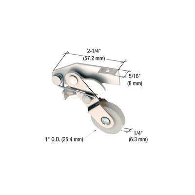 CRL 1" Nylon Sliding Screen Door Roller