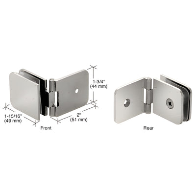 CRL Brushed Nickel Adjustable Wall Mount Glass Clamp