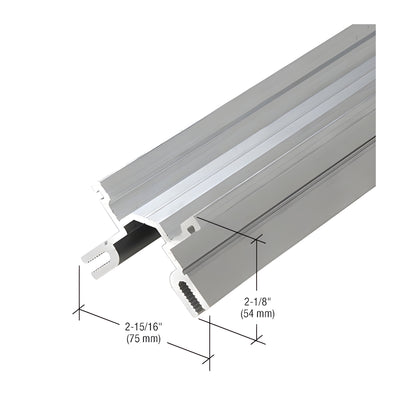 CRL-U.S. Aluminum Pressure Bar Adaptor 90 Degree Outside Corner, Mill - 24'-2"