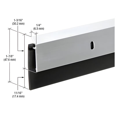 CRL Aluminum and Rubber Door Sweep for 48" Door
