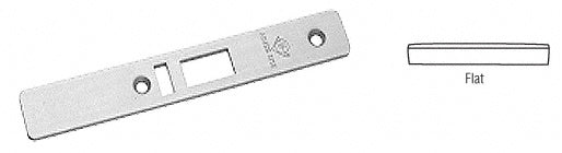 A flat aluminum faceplate for Adams Rite AR4513 series deadlatch locks shown with a profile view indicating its flat style.