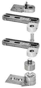 A Jackson aluminum offset pivot set shown with top and bottom mounting plates and pivot components.