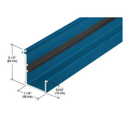 CRL-U.S. Aluminum Perimeter Pressure Bar - Punched, Custom Paint - 24'-2"