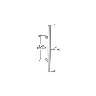 CRL Aluminum Tapered Door Pull - 8" C.T.C.