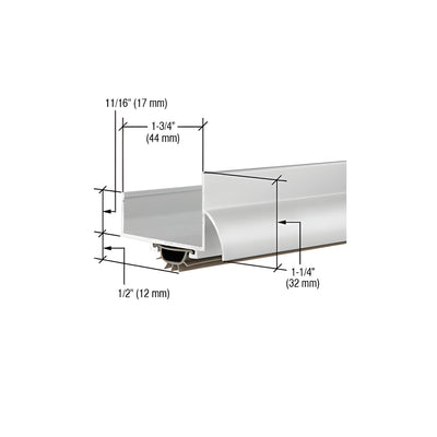 CRL 48" Aluminum U-Shape Door Bottom