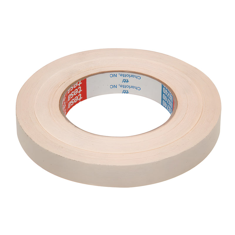 A single roll of beige CRL automotive masking tape shown from an angled perspective.
