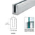 CRL B5S Series Mill Aluminum 120" Square Base Shoe Extrusion Only Undrilled for 1/2" Glass