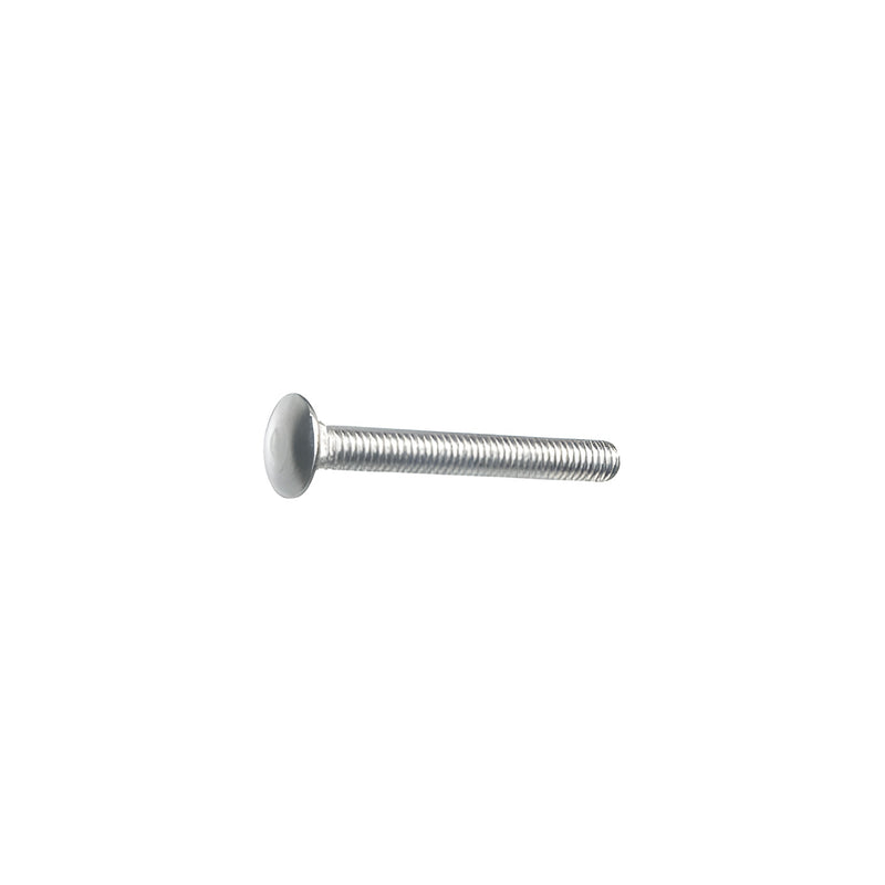 A single silver-colored aluminum bolt with a rounded head and threaded shaft.