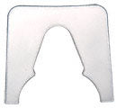 A clear, beveled plastic replacement gasket for CRL BGC Series shower enclosure clamps.