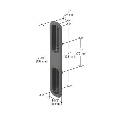 CRL Black Outside Pull 3" Screw Holes for International Doors