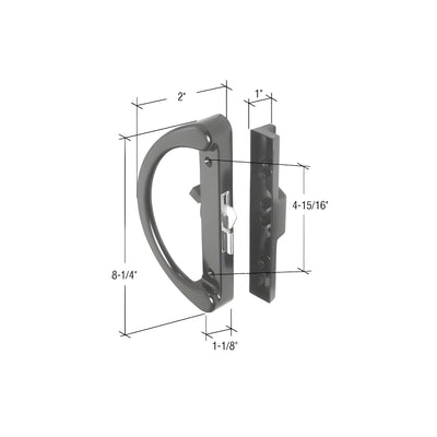CRL Black Surface Mount Handle Set 4-15/16" Hole Centers