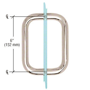 CRL Polished Nickel 6" BM Series Back-to-Back Handle Without Metal Washers