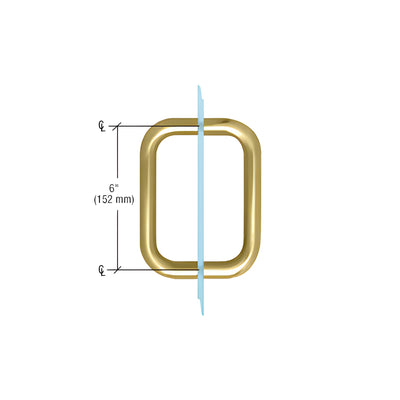 CRL Satin Brass 6" BM Series Back-to-Back Handle Without Metal Washers