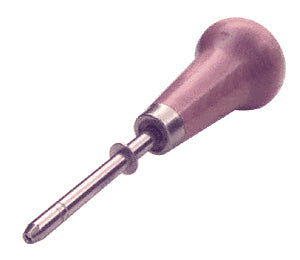 A CRL Brad Pusher tool featuring a rounded wooden handle and a slender metal shaft for glazing applications.