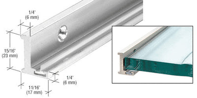 CRL Brite Anodized 98" Aluminum Jamb With Clear Vinyl Wipe