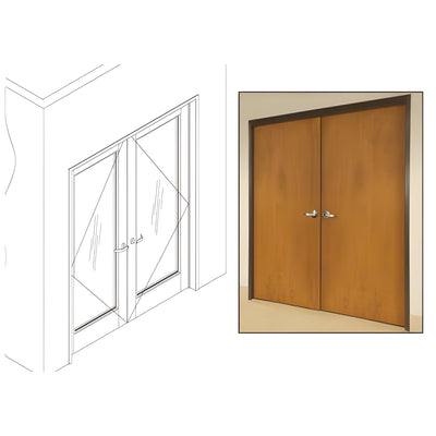CRL 487 Bronze Anodized OfficeFront™ Office Partition 6' x 7' Double Door Frame