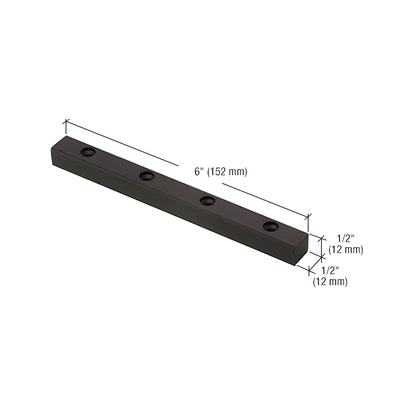 CRL Bronze Header Mounted Double Door Stop